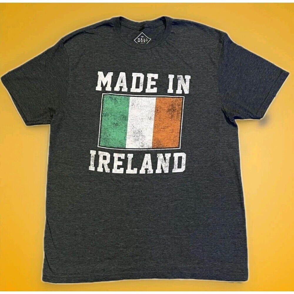 Well‎ Worn Made In Ireland Men’s Graphic T-Shirt Medium Cr70 New Excellent